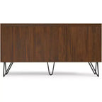 Moreno Credenza/Buffet a 3 ante rettangolare industriale contemporanea da 152 x 45 cm in impiallacciatura di noce