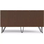 Moreno Credenza/Buffet a 3 ante rettangolare industriale contemporanea da 152 x 45 cm in impiallacciatura di noce