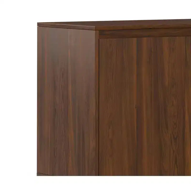 Moreno Credenza/Buffet a 3 ante rettangolare industriale contemporanea da 152 x 45 cm in impiallacciatura di noce