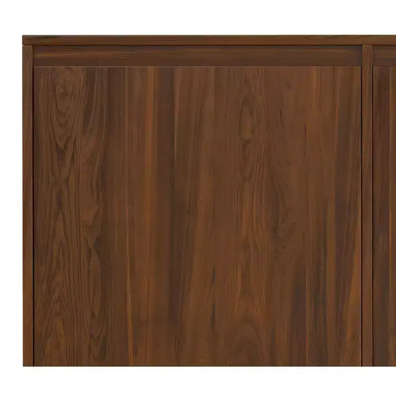 Moreno Credenza/Buffet a 3 ante rettangolare industriale contemporanea da 152 x 45 cm in impiallacciatura di noce