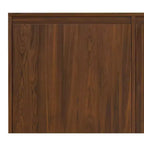 Moreno Credenza/Buffet a 3 ante rettangolare industriale contemporanea da 152 x 45 cm in impiallacciatura di noce