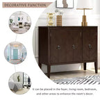 Credenza Vintage con Ripiano Regolabile, Credenza in Legno Massello Tavolo Consolle da Divano