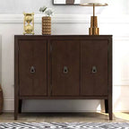 Vintage Accent Storage Cabinet with Adjustable Shelf, Solid Wood Sideboard Console Table Sofa Table