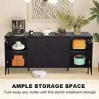 Meuble d'appoint de style milieu de siècle Bestier avec grand espace de rangement et pieds surélevés pour un nettoyage facile