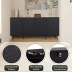 Meuble d'appoint de style milieu de siècle Bestier avec grand espace de rangement et pieds surélevés pour un nettoyage facile