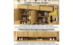TUYOHW Buffet de ferme avec 3 tiroirs et 4 portes, meuble de rangement multifonctionnel avec étagère réglable, meuble de cuisine.