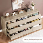 Cassettiera a 9 cassetti per camera da letto, comò ampio e moderno, organizer contenitore grande in legno per soggiorno, corridoio e ingresso