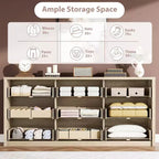 Cassettiera a 9 cassetti per camera da letto, comò ampio e moderno, organizer contenitore grande in legno per soggiorno, corridoio e ingresso