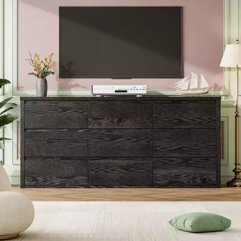 Cassettiera a 9 cassetti per camera da letto, comò ampio e moderno, organizer contenitore grande in legno per soggiorno, corridoio e ingresso