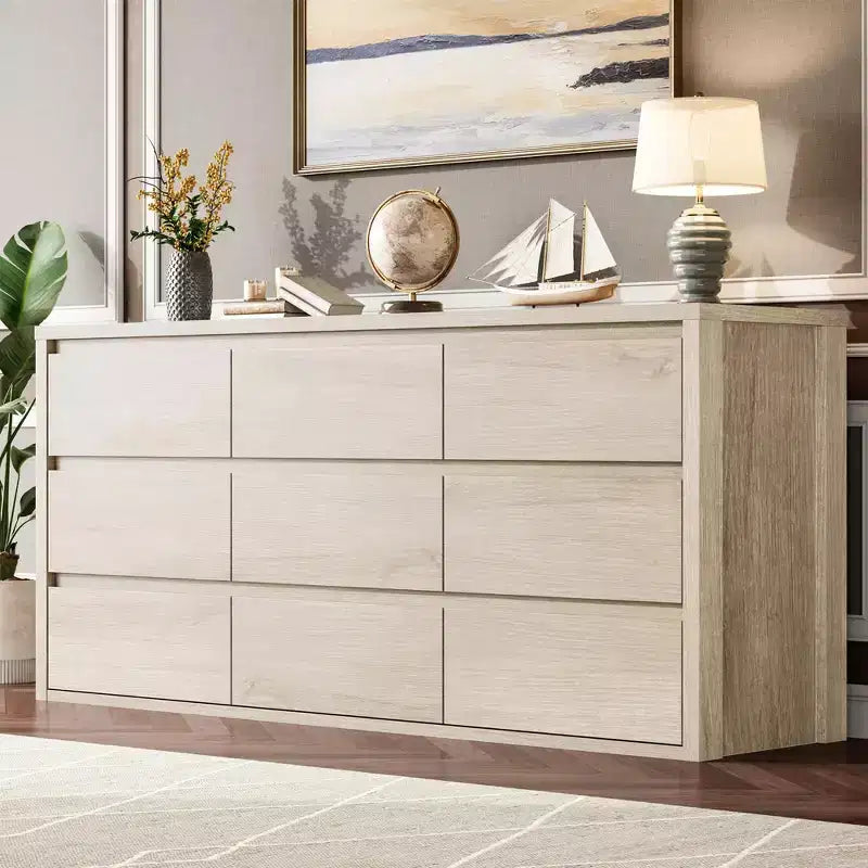 Cassettiera a 9 cassetti per camera da letto, comò ampio e moderno, organizer contenitore grande in legno per soggiorno, corridoio e ingresso