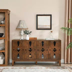 Buffet Sideboard Table, Console Storage Cabinet with 4 Doors & Adjustable Shelves, Sideboard Buffet Cabinet for Kitchen Entryway