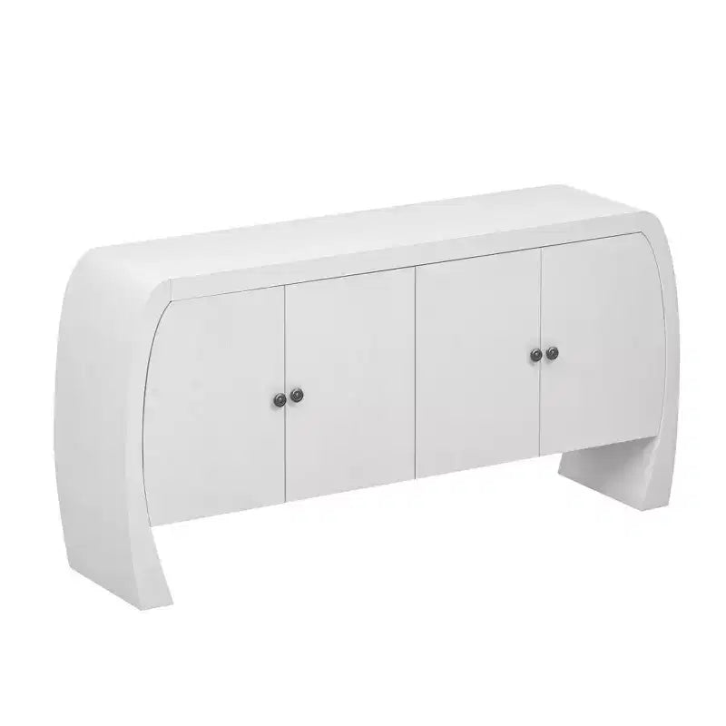 Armadietti portaoggetti, Madia da terra con 4 ante, Credenza a buffet con gambe curve, Madia a buffet d'accento per soggiorno