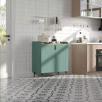 Mobile Bar con Portabottiglie e Credenza, Mobile Moderno per Caffè con Texture Scanalata e Cassetti Contenitori per Cucina, Sala da Pranzo
