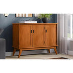 Tierney MADERA MACIZA Rettangolare 50 pollici Credenza a 3 ante in stile moderno di metà secolo