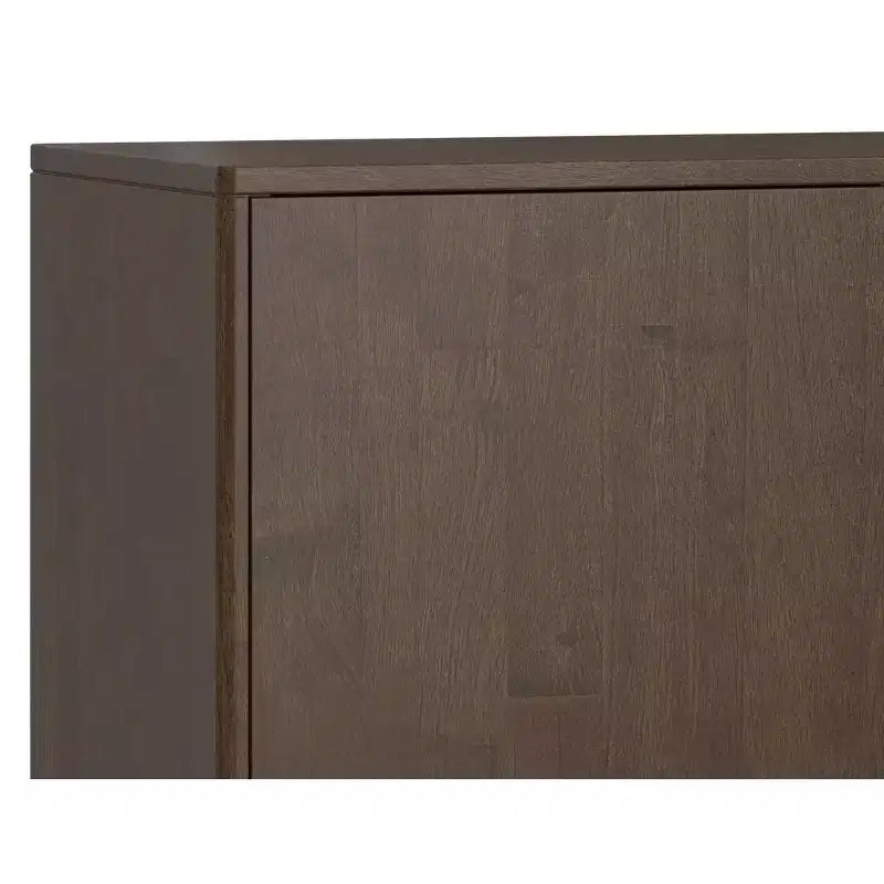 Credenza a 3 cassetti moderna di metà secolo in legno massello di noce marrone, larghezza 42 pollici, modello Pearson
