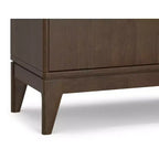 Credenza a 3 cassetti moderna di metà secolo in legno massello di noce marrone, larghezza 42 pollici, modello Pearson