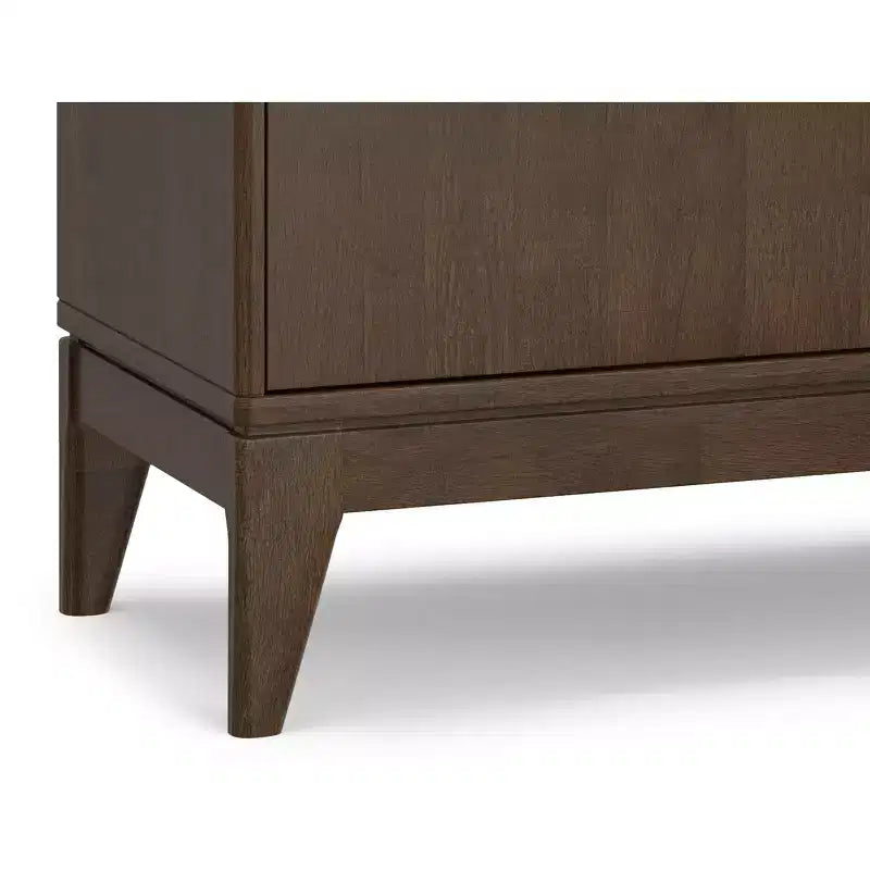 Credenza a 3 cassetti moderna di metà secolo in legno massello di noce marrone, larghezza 42 pollici, modello Pearson