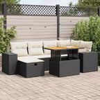 vidaXL Salon de jardin avec coussins Mobilier d'extérieur 7 pièces en résine tressée