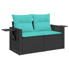 vidaXL Set Divani da Giardino 7 pz con Cuscini Grigio in Polyrattan
