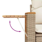 vidaXL Set Divani da Giardino 4 pz con Cuscini Polyrattan Acacia