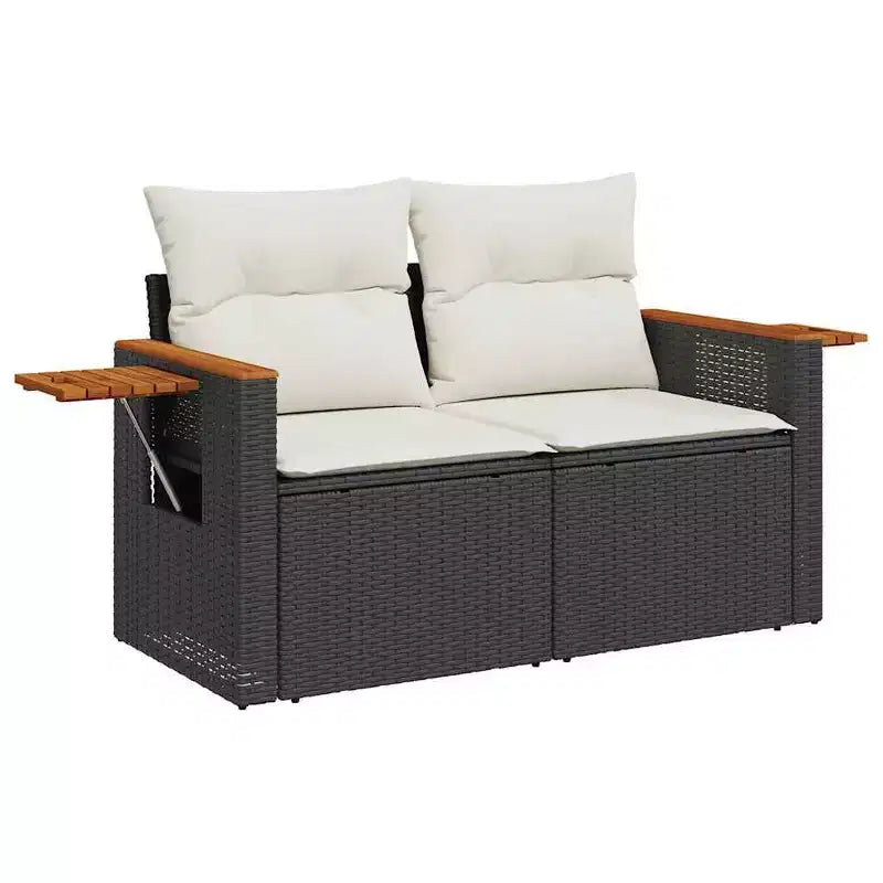 vidaXL Set Divani da Giardino 4 pz con Cuscini Polyrattan Acacia