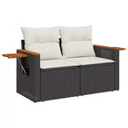 vidaXL Set Divani da Giardino 4 pz con Cuscini Polyrattan Acacia