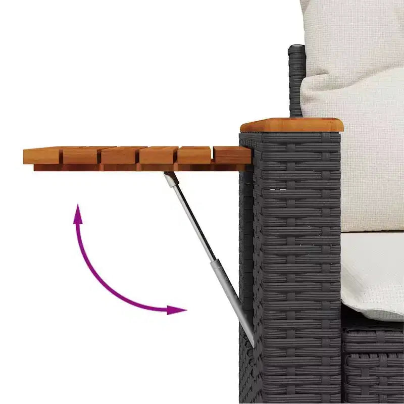 vidaXL Set Divani da Giardino 4 pz con Cuscini Polyrattan Acacia