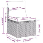 vidaXL Set Divani da Giardino 4 pz con Cuscini Polyrattan Acacia