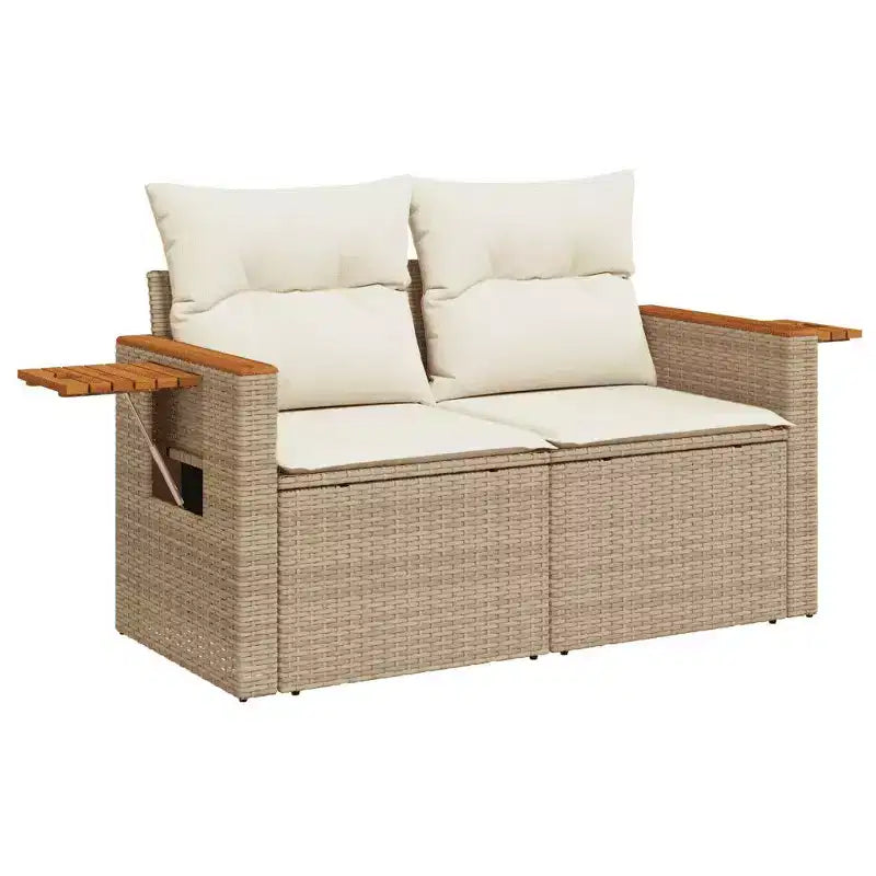 vidaXL Set Divani da Giardino 4 pz con Cuscini Polyrattan Acacia