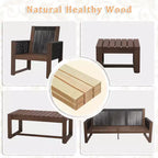 Set per Patio Esterno UPTIOT in Legno di Tsuga di Alta Qualità e Comfort Resistente all'Acqua