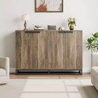 Mobile Credenza a Buffet da 55 Pollici, Mobile Contenitore con 4 Ante e Ripiani Regolabili, Mobile Contenitore da Cucina, Sala da Pranzo, Ingresso, Soggiorno