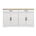 sumyeg 55.91 Farmhouse Sideboard Buffet Cabinet with 2 Drawers and 4 Doors for Dining Storage