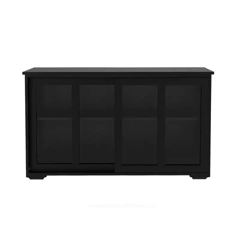 Meuble de rangement de cuisine sumyeg avec porte vitrée pour cellier ou salle à manger