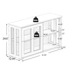 Meuble de rangement de cuisine sumyeg avec porte vitrée pour cellier ou salle à manger
