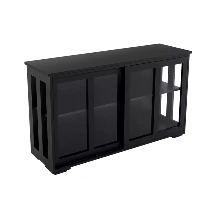 Meuble de rangement de cuisine sumyeg avec porte vitrée pour cellier ou salle à manger