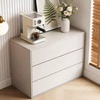 Gaoyangjiaju Cassettiera Moderna color Crema da 80 cm con 3 Cassetti con Apertura a Pressione, Comodino Piccolo per Camera da Letto, Armadietto Contenitore