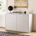 Gaoyangjiaju 31.4 Inch Modern Cream 3 Drawer Dresser Push to Open Chest of Drawers Small Bedroom Nightstand Storage Cabinet