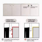 Gaoyangjiaju Cassettiera Moderna color Crema da 80 cm con 3 Cassetti con Apertura a Pressione, Comodino Piccolo per Camera da Letto, Armadietto Contenitore