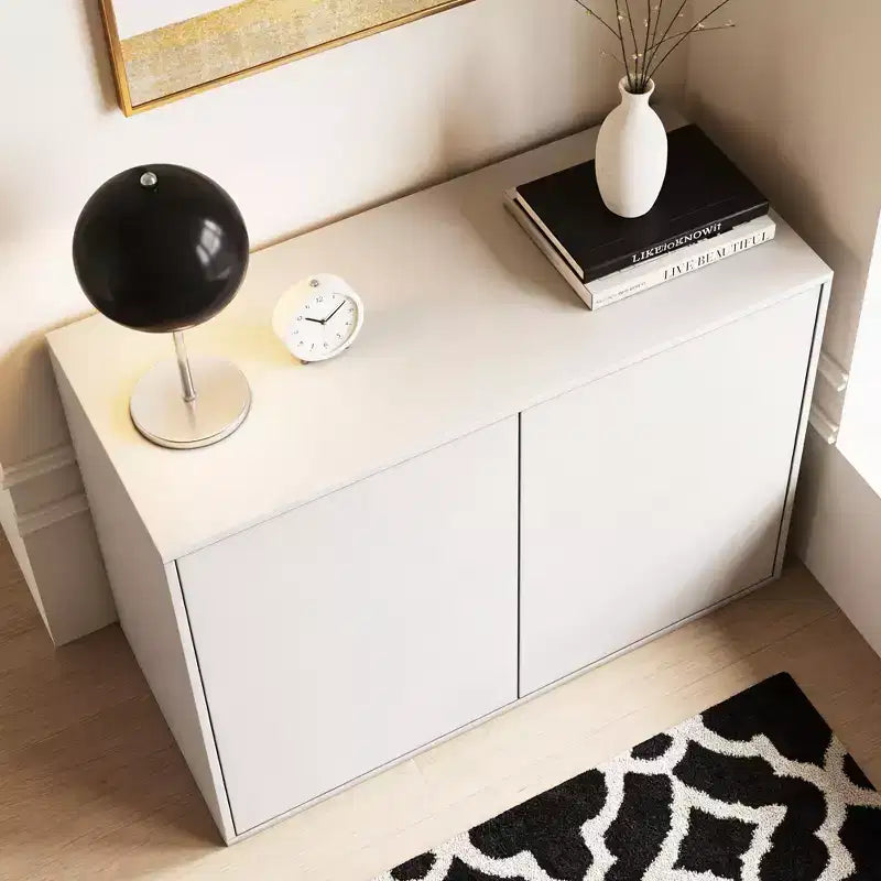 Gaoyangjiaju Cassettiera Moderna color Crema da 80 cm con 3 Cassetti con Apertura a Pressione, Comodino Piccolo per Camera da Letto, Armadietto Contenitore