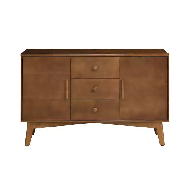 Madia Credenza Mid-Century 47.3, Mobile Contenitore con 2 Ante e 3 Cassetti per Ingresso, Soggiorno, Sala da Pranzo, Cucina