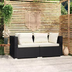 vidaXL Salon de jardin modulaire moyen en résine tressée
