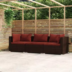 vidaXL Salon de jardin modulaire moyen en résine tressée