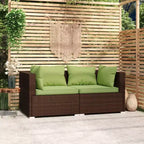 vidaXL Salon de jardin modulaire moyen en résine tressée
