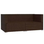 vidaXL Salon de jardin modulaire moyen en résine tressée