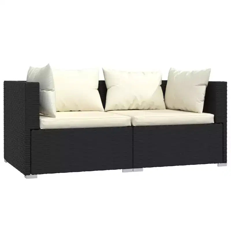 vidaXL Set Divani da Giardino in Rattan PE Modulare Medio