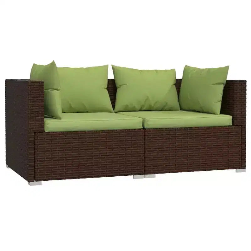 vidaXL Set Divani da Giardino in Rattan PE Modulare Medio