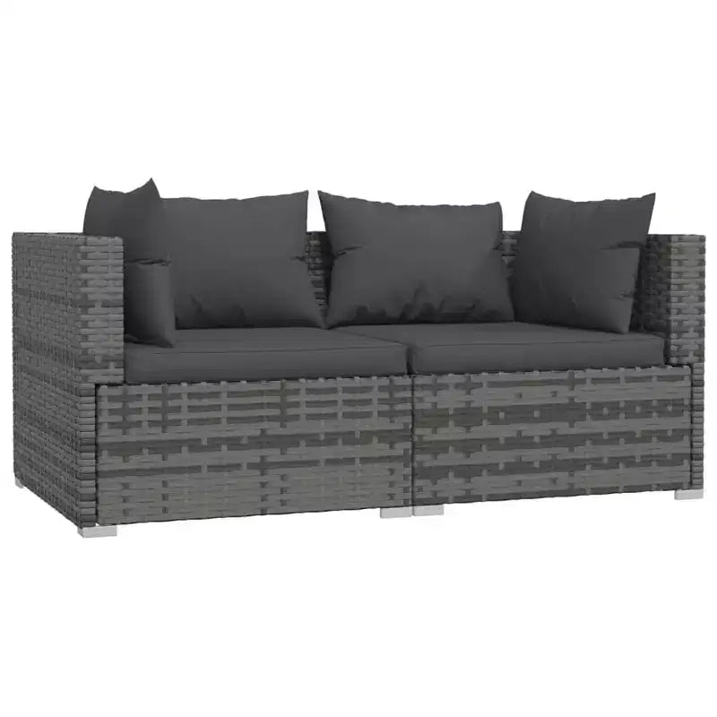 vidaXL Set Divani da Giardino in Rattan PE Modulare Medio