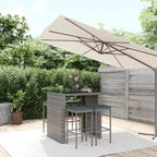 Set da bar da giardino in rattan vidaXL con cuscini