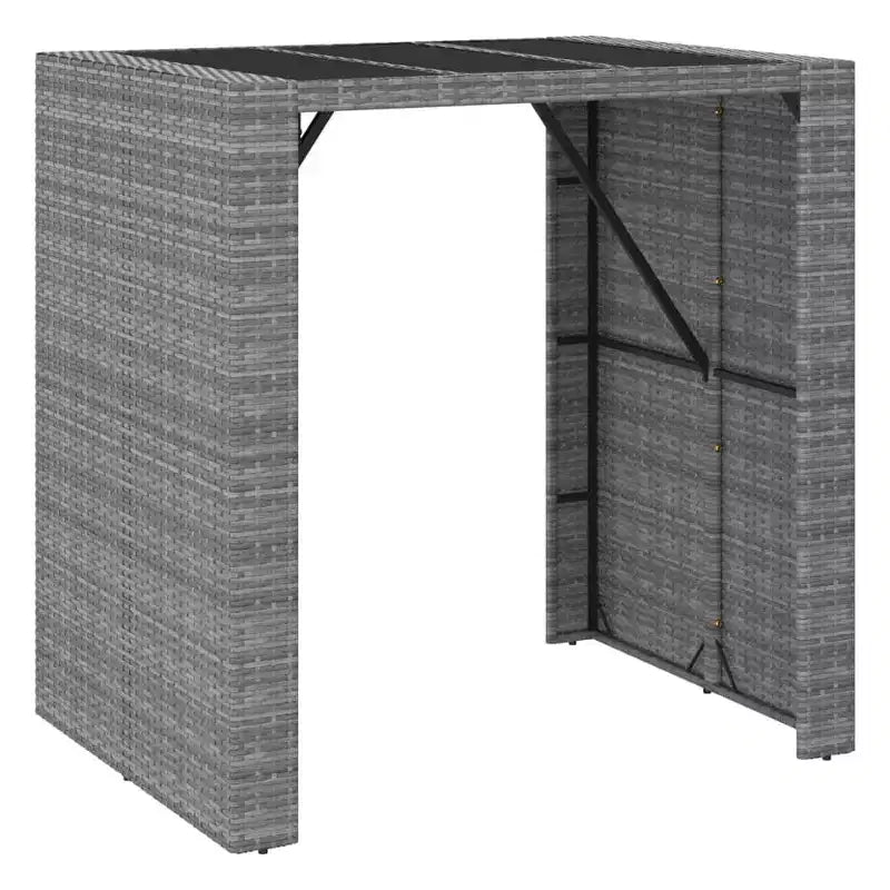 Set da bar da giardino in rattan vidaXL con cuscini