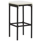 Set da bar da giardino in rattan vidaXL con cuscini